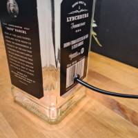 Jack Daniels Flaschenlampe, Bottle Lamp 0,7 l - Handmade UNIKAT Upcycling Bild 9
