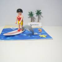 Geldgeschenk, Reise-Urlaubsgeld für die Reise, Geschenk, Geldgeschenkverpackung, Geburtstag, Reise-maritim,Surfer-Delfin Bild 2