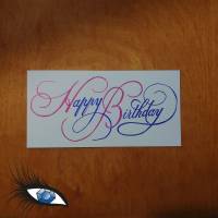 ►2023-0013◄ Karte Din lang - GEBURTSTAG "Happy Birthday" Bild 1