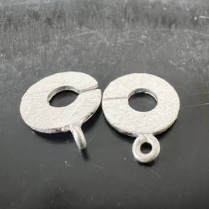 Ring-Ring-Verschluss aus 925-Silber, gebürstet, 12 mm oder 15mm Bild 6