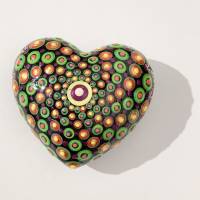 Herz Mandala schwarz grün bronze Theresia Hummel Bild 1