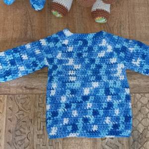 Gr. 50/56 Newborn Baby Wickeljacke mit Socken Jacke Strickjacke Wolljacke Geschenk Geburt oder Taufe Babyshower Handmade Bild 4