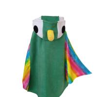 papagei grün  halloween fasching kostüm cape poncho für kleinkinder Bild 2