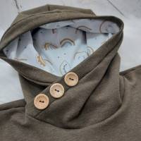 Oversize-Hoodie mit Stickbild Nashorn, khaki, Gr. 74-140 Bild 4