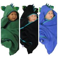 baby wrap kuscheliger schlafsack - strampelsack  aus fleece " monster " in sternenform Bild 6