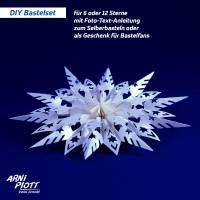 DIY Bastelset Papiersterne basteln – Weihnachtsbaumschmuck, Weihnachtsgeschenk, Adventsdekoration, Tischdeko Weihnachten Bild 1