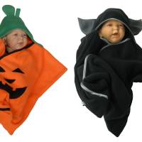 baby wrap kuscheliger schlafsack - strampelsack  aus fleece " teufelchen " in sternenform Bild 5