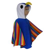 papagei blau halloween fasching kostüm cape poncho für kleinkinder Bild 1