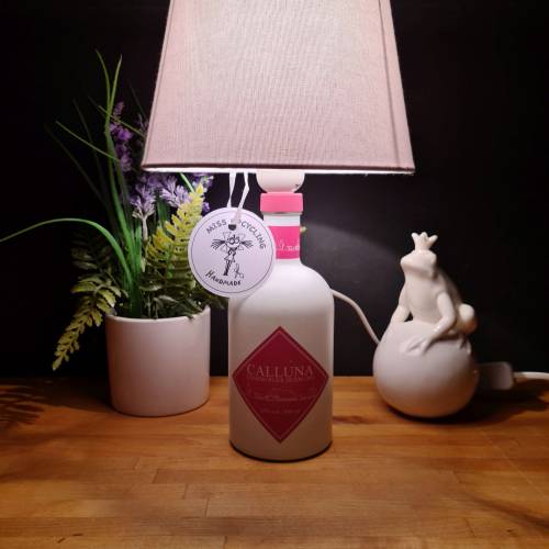 CALLUNA Gin Flaschenlampe, Bottle Lamp 0,5 L- Handmade UNIKAT Upcycling