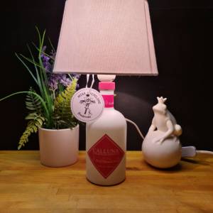 CALLUNA Gin Flaschenlampe, Bottle Lamp 0,5 L- Handmade UNIKAT Upcycling Bild 2