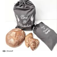 Brot- und Brötchenbeutel aus Baumwolle mit Zugband Bild 1