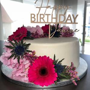 Caketopper personalisiert „Happy Birthday“ verschiedene Farben und Gößen, Caketopper Geburtstagstorte Bild 1