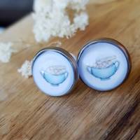 Zuckerdose Kandis Geschenk für Teeliebhaber Ohrringe u Ringe Schmuck verschiedene Fassungen Ostfriesland Teetasse Bild 2