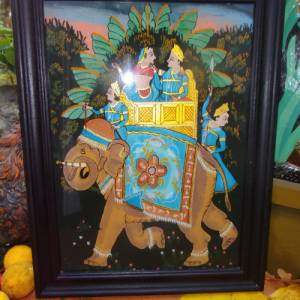 Indien handgemalte Bilder Krishna indische Götter Hindu Hinduism Asien Bild 1