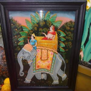 Indien handgemalte Bilder Krishna indische Götter Hindu Hinduism Asien Bild 5