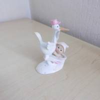 4 Stück Miniatur Baby Mädchen  oder Junge mit Storch  zum Basteln - Entwerfe dein Geschenk selbst Bild 5