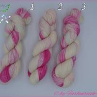 Sockenwolle, handgefärbte Wolle - "That's amore" - 4-fädig - Unikat !! Bild 1