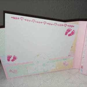 Geschenk Geburt Baby Mädchen Gutscheinverpackung Shadow Box handgemacht Bild 4