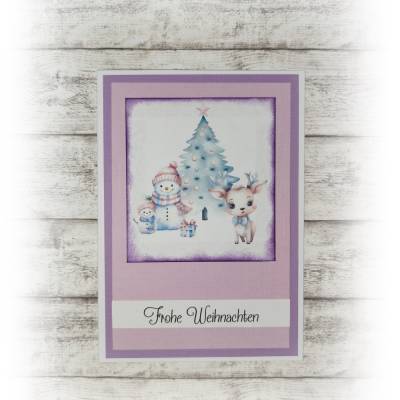 Weihnachts-Karte, Grußkarte zu Weihnachten, Weihnachtszeit, Handmade