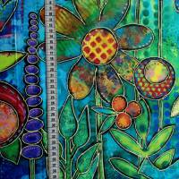 Patchworkstoff Garden Delight by Sue Penn ein großes Panel mit buntem Garten zum Nähen Bild 6