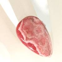 Ring Rhodochrosit rosa pastell mit 38 x 20 mm großem Stein Tropfen statementring lachs verstellbar Bild 2