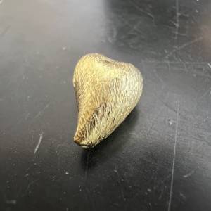 Herz aus vergoldetem 925er Silber, gebürstet - B52 Bild 2
