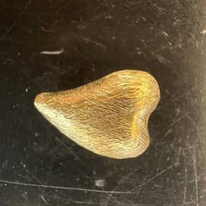 Herz aus vergoldetem 925er Silber, gebürstet - B52 Bild 3