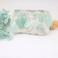 Mint Fluorit Rohstein, Mineralien Cluster, Kristall Stufe, unbehandelter Brocken, zur Schmuckherstellung, Edelstein schl Bild 1