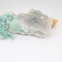 Mint Fluorit Rohstein, Mineralien Cluster, Kristall Stufe, unbehandelter Brocken, zur Schmuckherstellung, Edelstein schl Bild 3