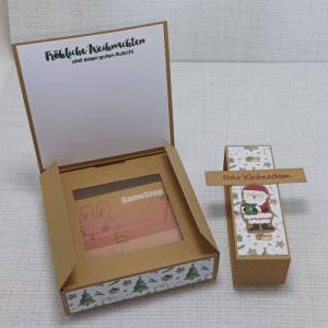 Geschenk Verpackung Set  für Gutschein oder Geldgeschenke mit passender Karte und Geschenktüte Verpackung  Weihnachten h Bild 3
