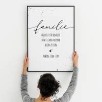 Poster "Familie" personalisiert mit Namen für Familien • Geschenk zur Hochzeit oder Geburt Bild 6