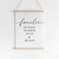 Poster "Familie" personalisiert mit Namen für Familien • Geschenk zur Hochzeit oder Geburt Bild 9