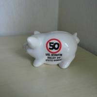 Geldgeschenk Sparschwein zum 50. Geburtstag für den Mann - Geschenkidee Bild 1