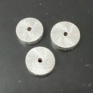 Scheibe aus 925-Silber, gebürstet, verschiedene Größen Bild 2