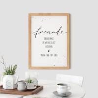 Poster "Freunde" personalisiert mit Namen für beste Freunde • Geschenk zum Geburtstag oder Jahrestag der Freunds Bild 5
