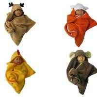 baby wrap kuscheliger schlafsack - strampelsack  aus fleece " hai " in sternenform Bild 10