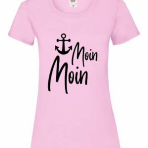 T-Shirt Damen- Shirt Damen mit einzigartigen Prints aus Baumwolle ,,Moin Moin'' Bild 3