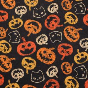 12,60 EUR/m Baumwollstoff Malefice Halloween Kürbis auf schwarz Webware 100% Baumwolle Bild 9