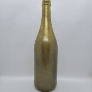 Dekorative Flasche in Kupfer mit Glitzereffekt. Perfekte Tischdekoration für die nächste Feier. Bild 4