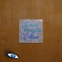 ►2023-0735◄ Magnet 7x7cm "Dream Believe Achieve" Bild 1