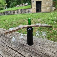 Vintage Weinglashalter aus Fassdaube - Einzigartiges Geschenk für Weinliebhaber - handgefertigt aus Fassdaube - Deko Bild 4