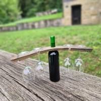 Vintage Weinglashalter aus Fassdaube - Einzigartiges Geschenk für Weinliebhaber - handgefertigt aus Fassdaube - Deko Bild 6
