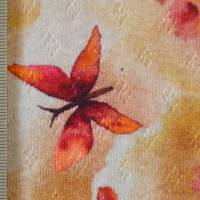 ♕ Weichfallend Strick-Stoff mit Ajourmuster mit Blumen Schmetterlinge 50 x 150 cm ♕ Bild 3