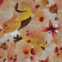 ♕ Weichfallend Strick-Stoff mit Ajourmuster mit Blumen Schmetterlinge 50 x 150 cm ♕ Bild 5