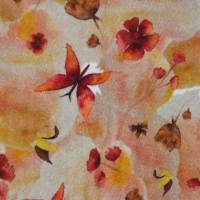 ♕ Weichfallend Strick-Stoff mit Ajourmuster mit Blumen Schmetterlinge 50 x 150 cm ♕ Bild 6