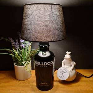Bulldog Gin, Bottle Lamp Flaschenlampe 0,7 l - Upcycling - Handmade Bild 1