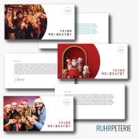 Weihnachtskarte DIN Lang | für Firmen Unternehmen Kunden | Geschäftliche Weihnachtsgrüße | eigene Farbe Foto Bild 2