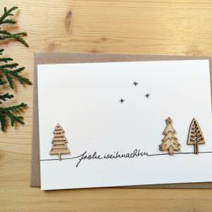 Weihnachtskarte "Sternenwald" Bild 1