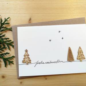 Weihnachtskarte "Sternenwald" Bild 4