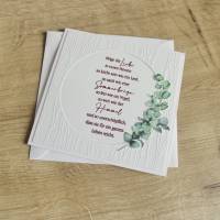 Glückwunschkarte, Hochzeitskarte "Eukalyptus" aus der Manufaktur KarLa Bild 5